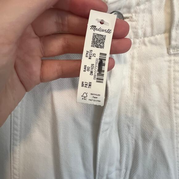 Madewell White Wide Sweep Trouser Airy Denim Jean NWT Size 25 NWT - Picture 7 of 10
